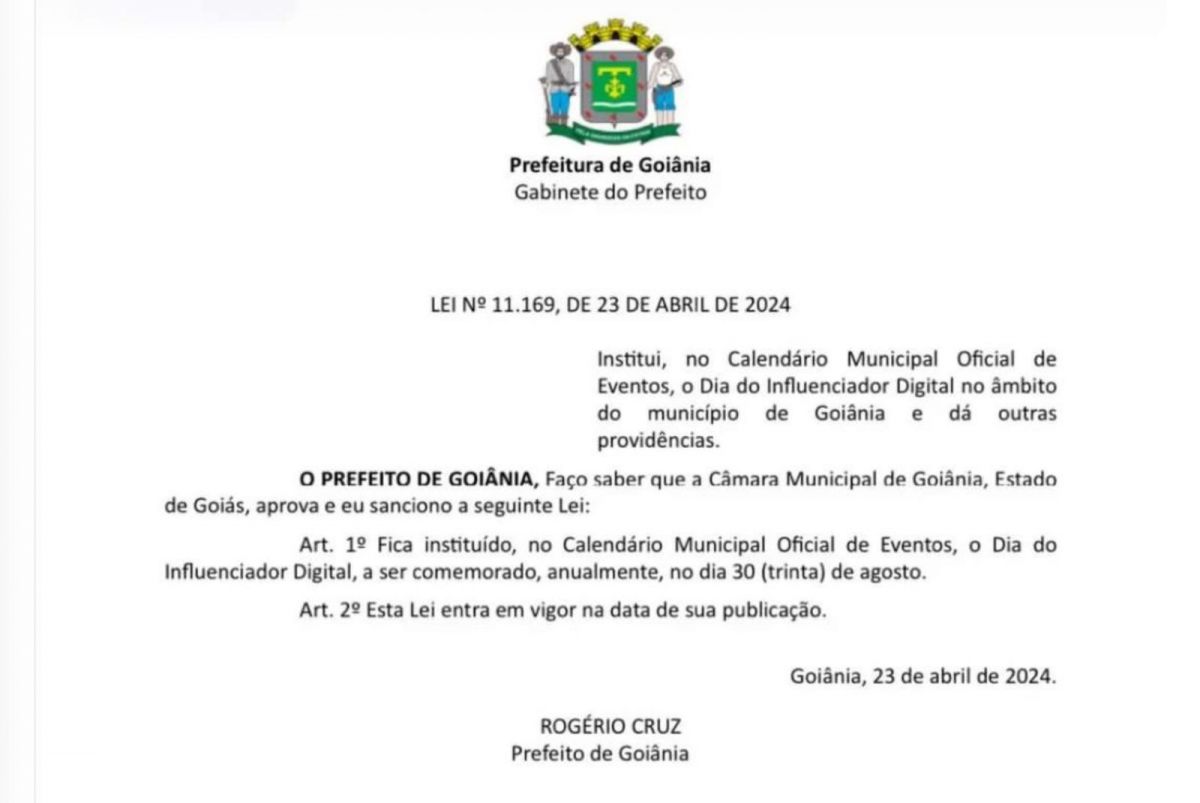 Rogério Cruz institui o Dia do Influenciador Digital em Goiânia