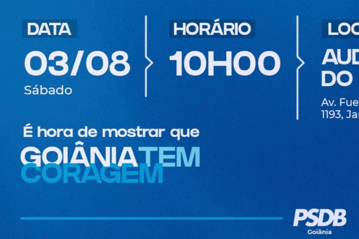 Ato falho: PSDB diz que precisa ter coragem pra votar no partido em Goiânia