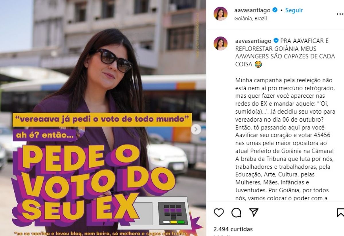 Aava faz post pedindo voto com música de Marilia Mendonça, sem autorização legal