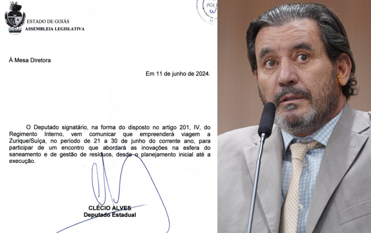 Crítico de mordomias, Clécio Alves oficializa viagem à Suíça, com tudo pago com dinheiro público