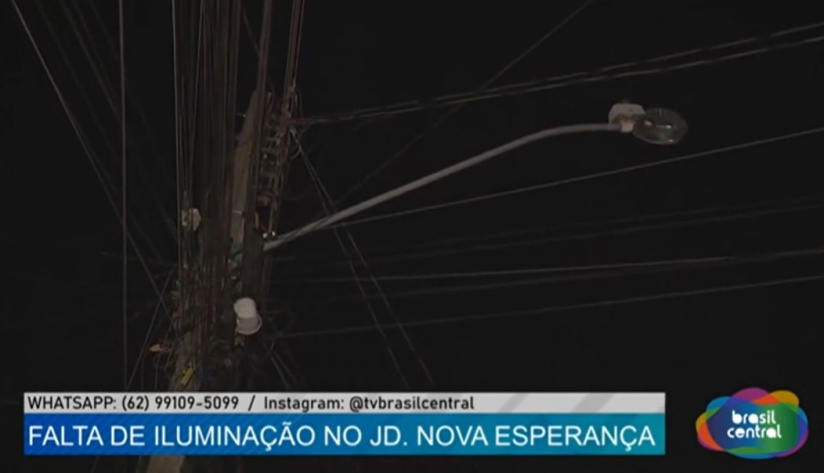 Moradores do Jardim Nova Esperança, em Goiânia, reclamam de falta de iluminação pública