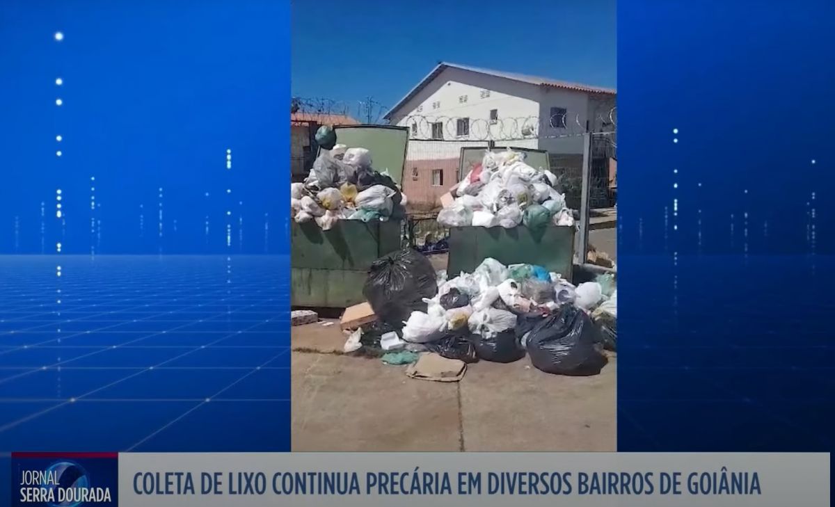 TV Serra Dourada mostra que coleta de lixo continua precária em Goiânia