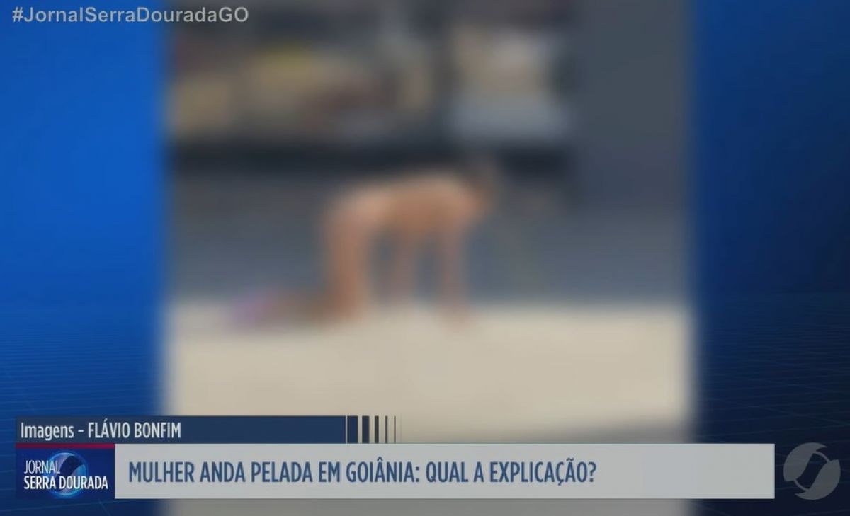 Mulher é flagrada andando pelada em Goiânia