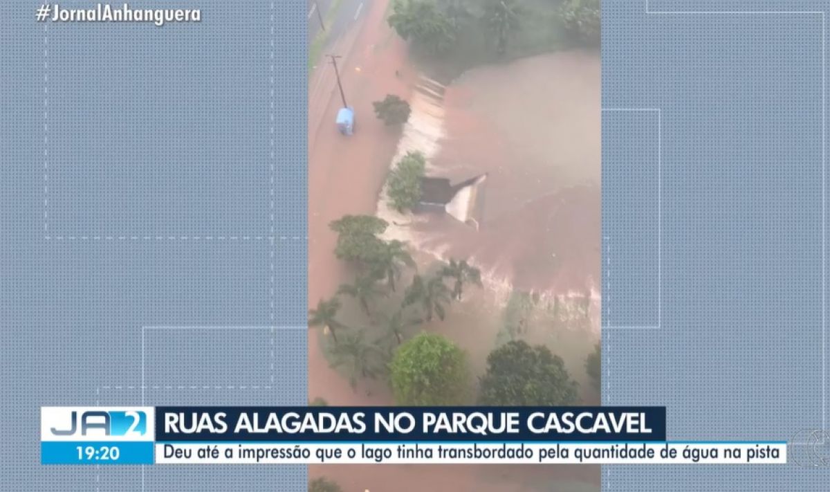 TV Anhanguera mostra que chuva causou transtornos em Goiânia