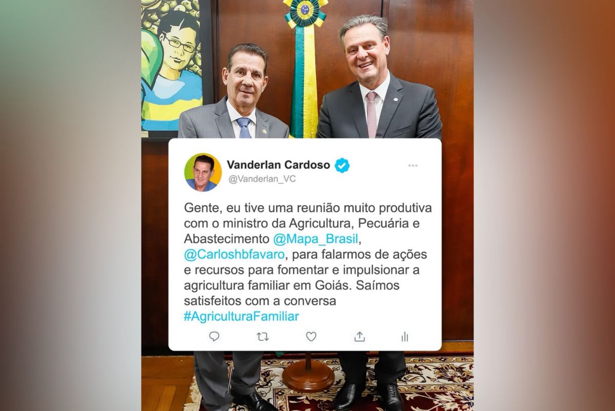 Vanderlan volta a postar e enfatizar parceria dele com governo Lula